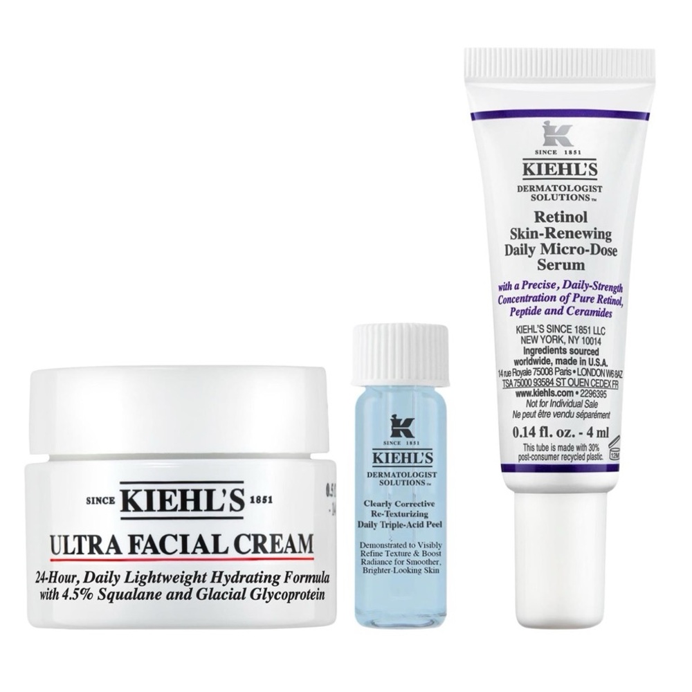 3 Piece Kiehl’s Skincare Trial Bundle